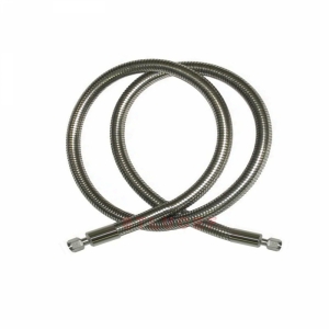 Manguera criogénico inoxidable 3/8" x 1.5 m.  con protector térmico ext 28 mm