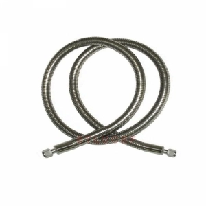 Manguera criogénico inoxidable 3/8" x 1.5 m.  con protector térmico ext 28 mm